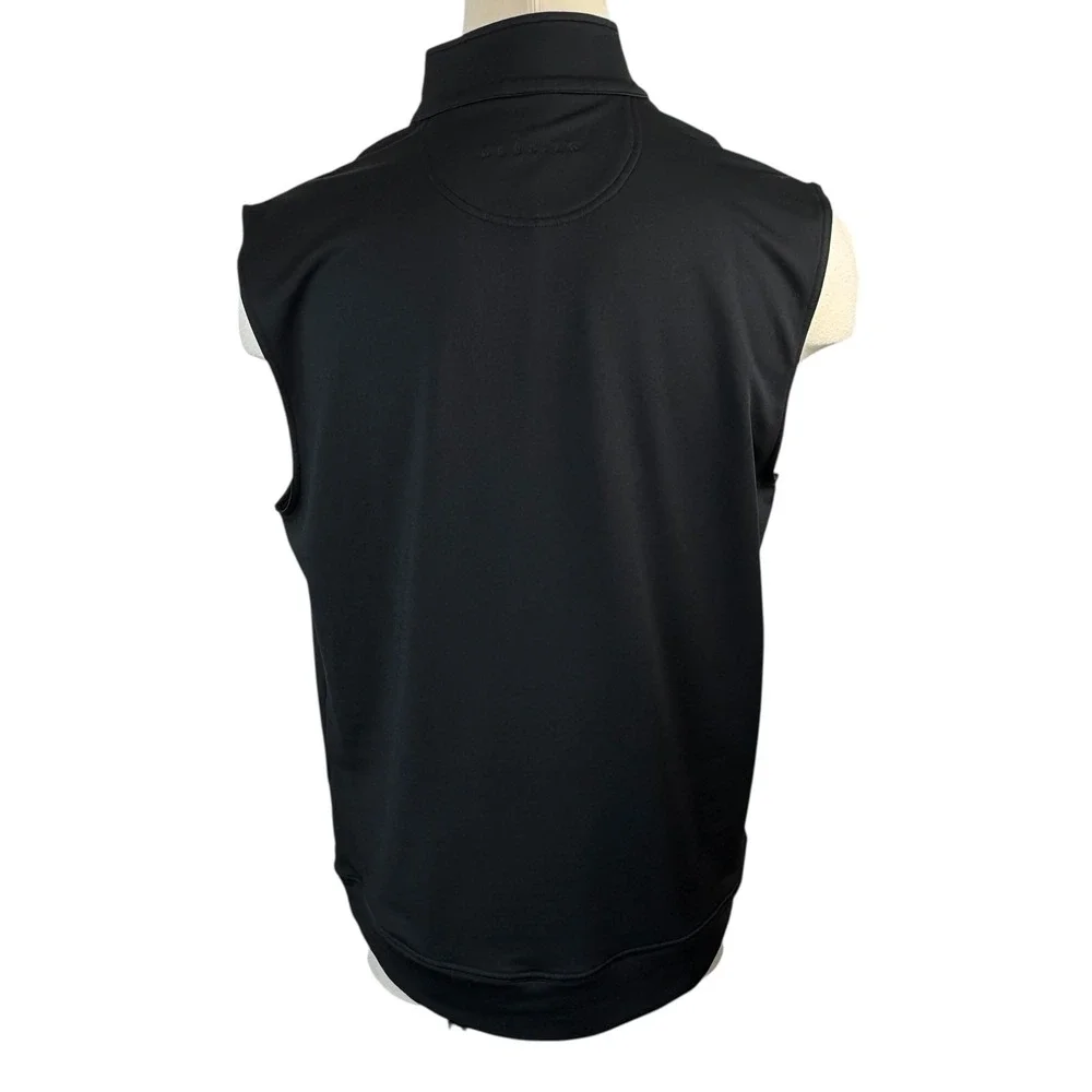Dunning‎ Golf Vest Mens XL Black Sleeveless 1/4 Zip Pullover Athletic - Picture 4 of 7